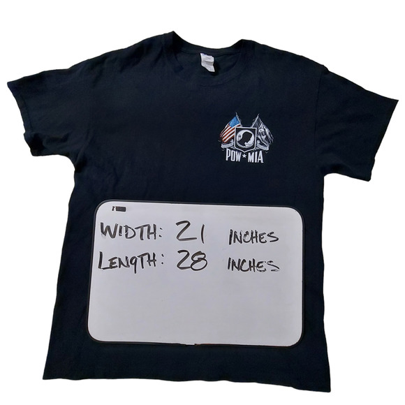 Graphic Shirt Mens Large Short Sleeve POW-MIA You Are Not Forgotten - Picture 6 of 6